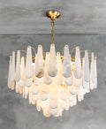 Lennar Visual_Alabaster Leon Drop Shape Chandelier