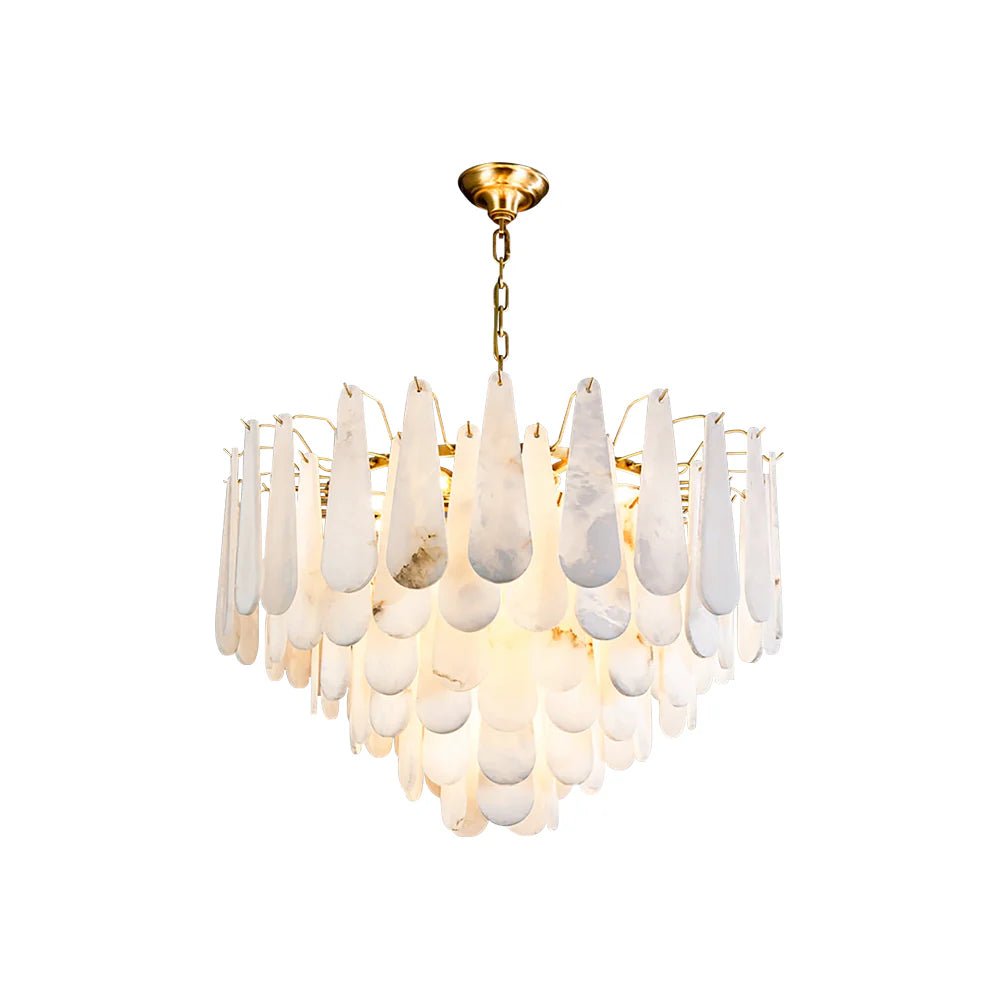 Lennar Visual_Alabaster Leon Drop Shape Chandelier