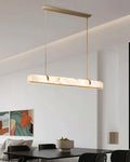 Lennar Visual_Alabaster Linear Brass Chandelier