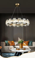 Lennar Visual_Alabaster Luxury Halo Chandelier