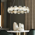 Lennar Visual_Alabaster Luxury Halo Chandelier