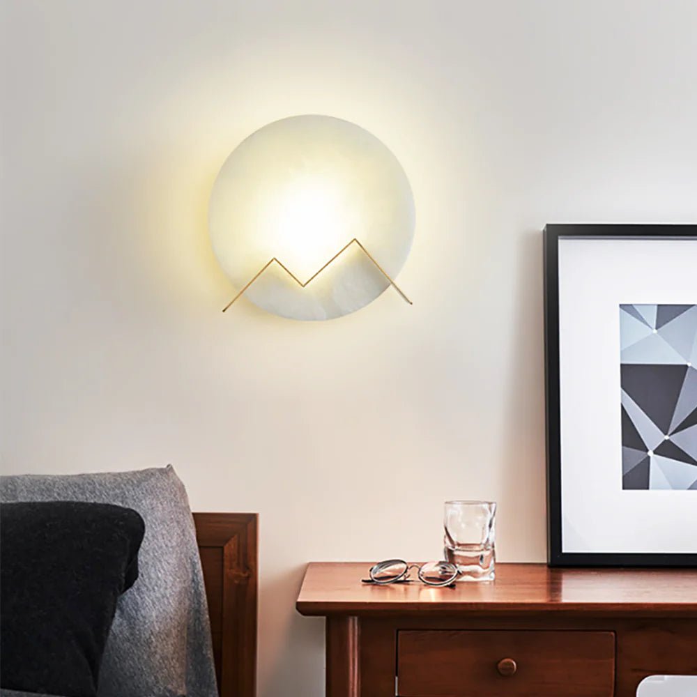 Lennar Visual_Alabaster M Letter Wall Lamp