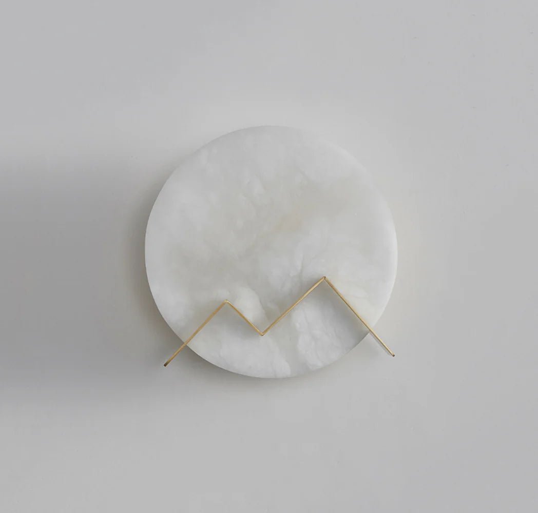 Lennar Visual_Alabaster M Letter Wall Lamp