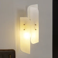 Lennar Visual_Alabaster Megalith Brass Wall Light