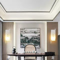 Lennar Visual_Alabaster Megalith Brass Wall Light