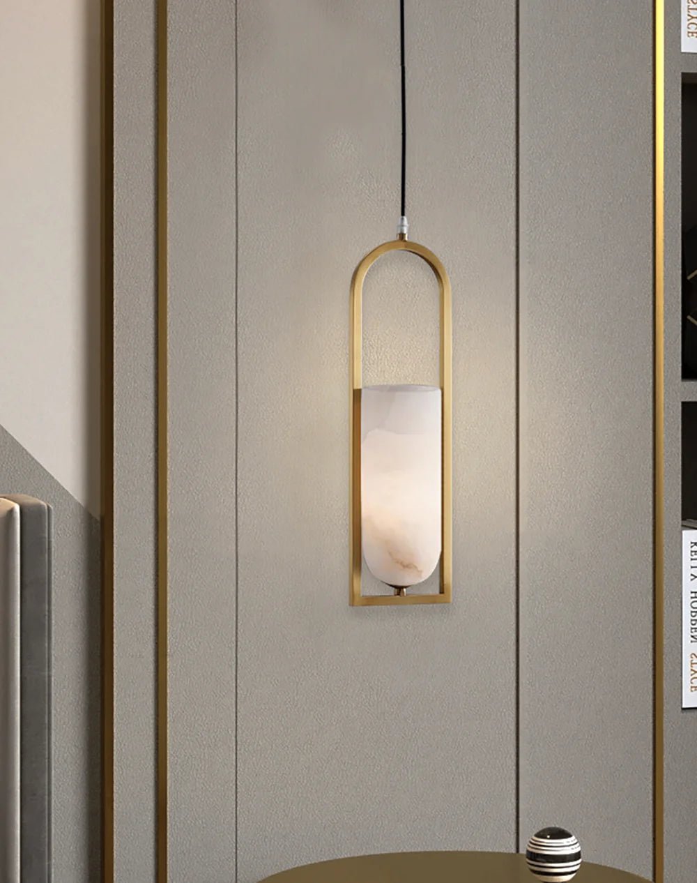 Lennar Visual_Alabaster Melange Small Pendant Light