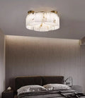 Lennar Visual_Alabaster Modern Brass Ceiling Lamp