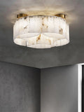 Lennar Visual_Alabaster Modern Brass Ceiling Lamp