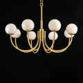 Lennar Visual_Alabaster Modern Brass Chandelier