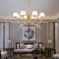 Lennar Visual_Alabaster Modern Brass Chandelier