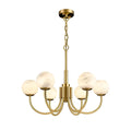 Lennar Visual_Alabaster Modern Brass Chandelier