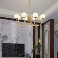 Lennar Visual_Alabaster Modern Brass Chandelier