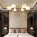 Lennar Visual_Alabaster Modern Brass Chandelier