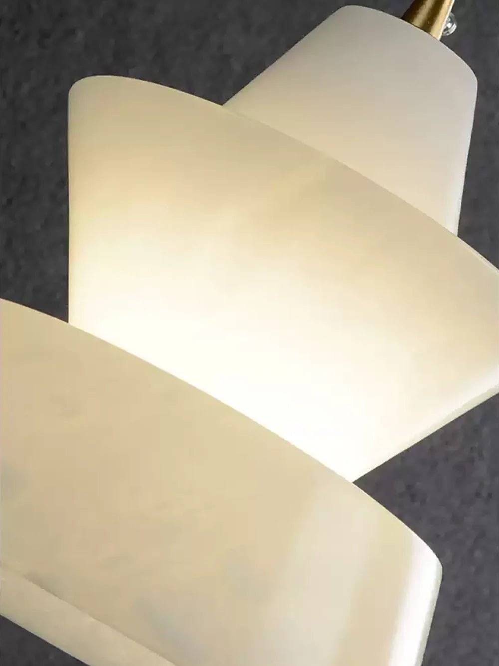 Lennar Visual_Alabaster Modern Hat Shape Pendant Light