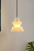 Lennar Visual_Alabaster Modern Hat Shape Pendant Light