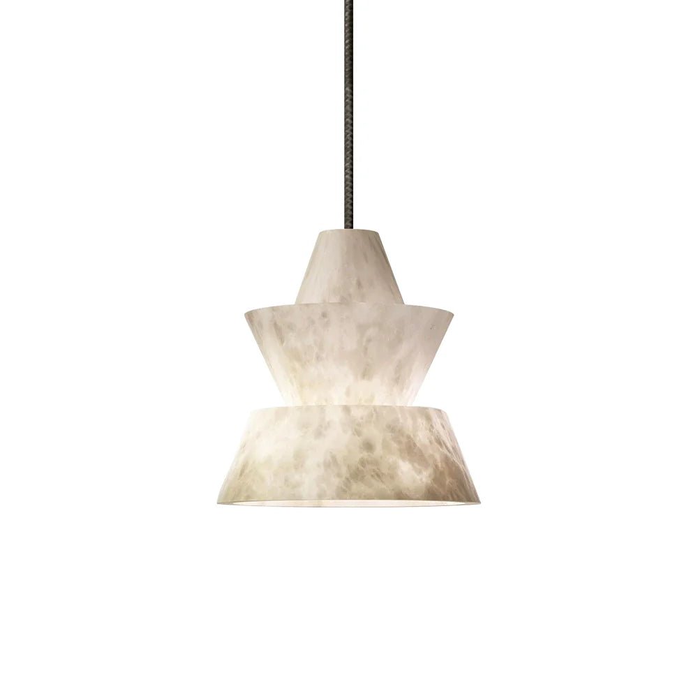 Lennar Visual_Alabaster Modern Hat Shape Pendant Light