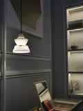 Lennar Visual_Alabaster Modern Hat Shape Pendant Light