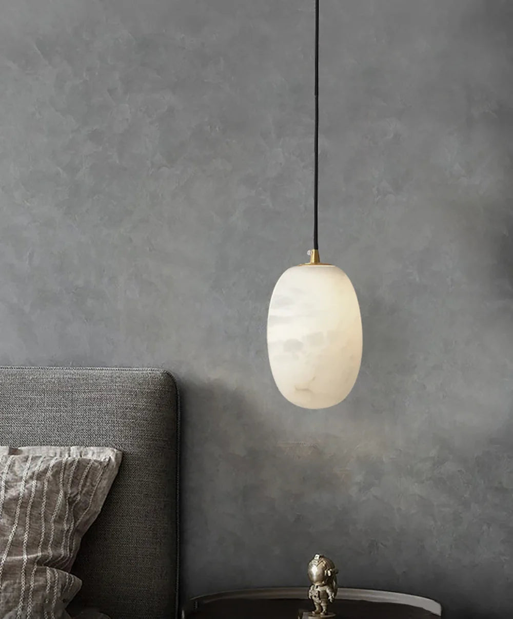 Lennar Visual_Alabaster Modern Pebble Pendant Lamp