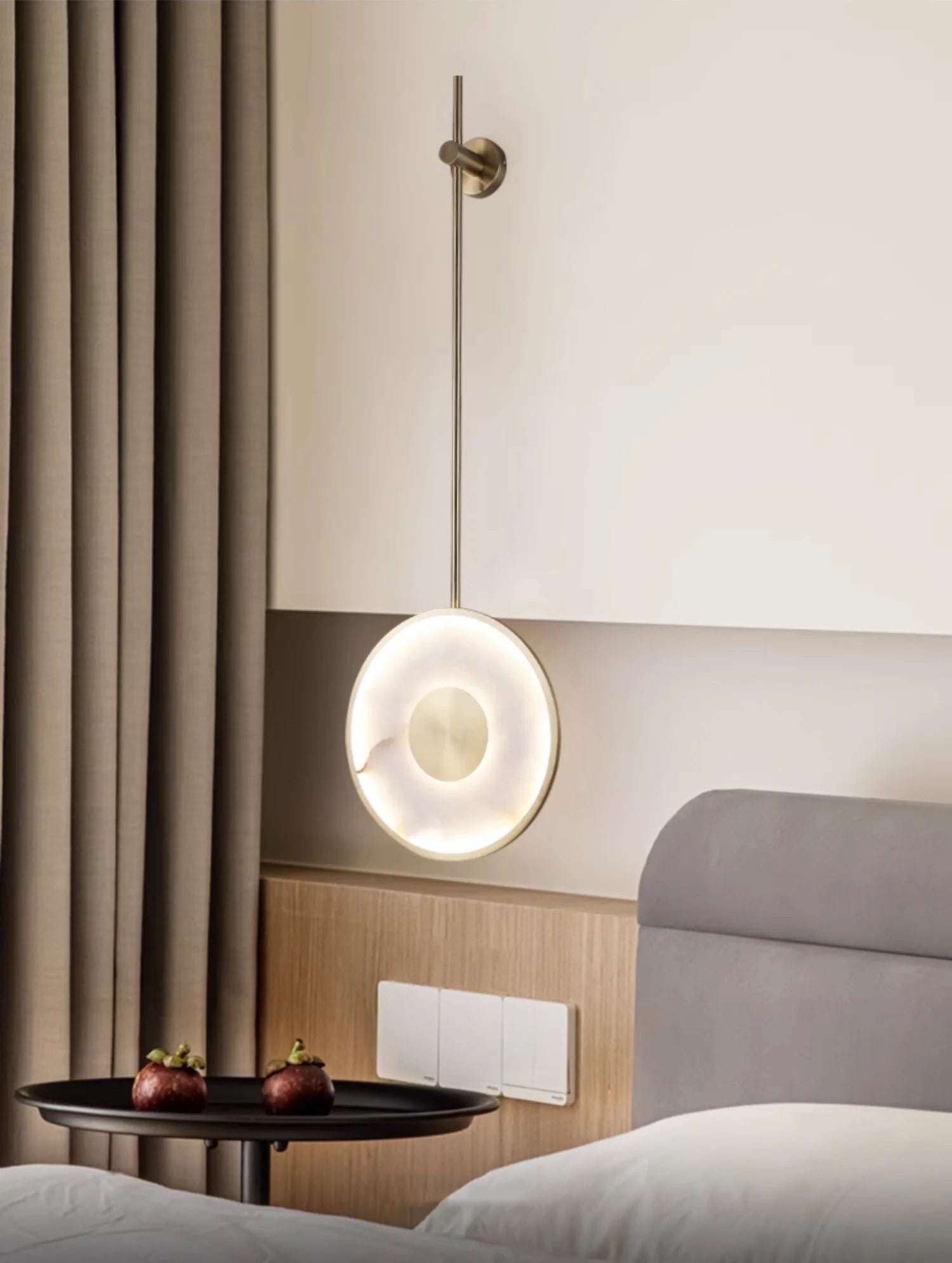 Lennar Visual_Alabaster Modern Round Strip Wall Lamp