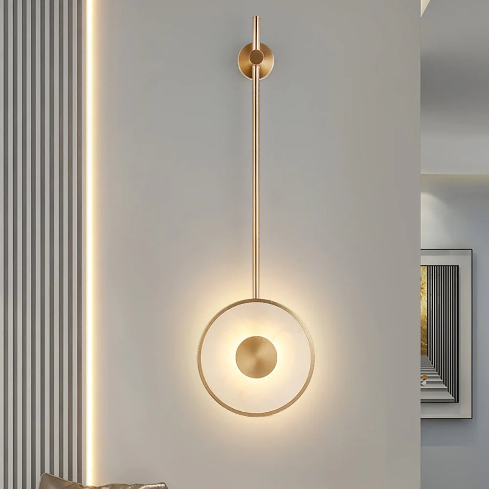 Lennar Visual_Alabaster Modern Round Strip Wall Lamp