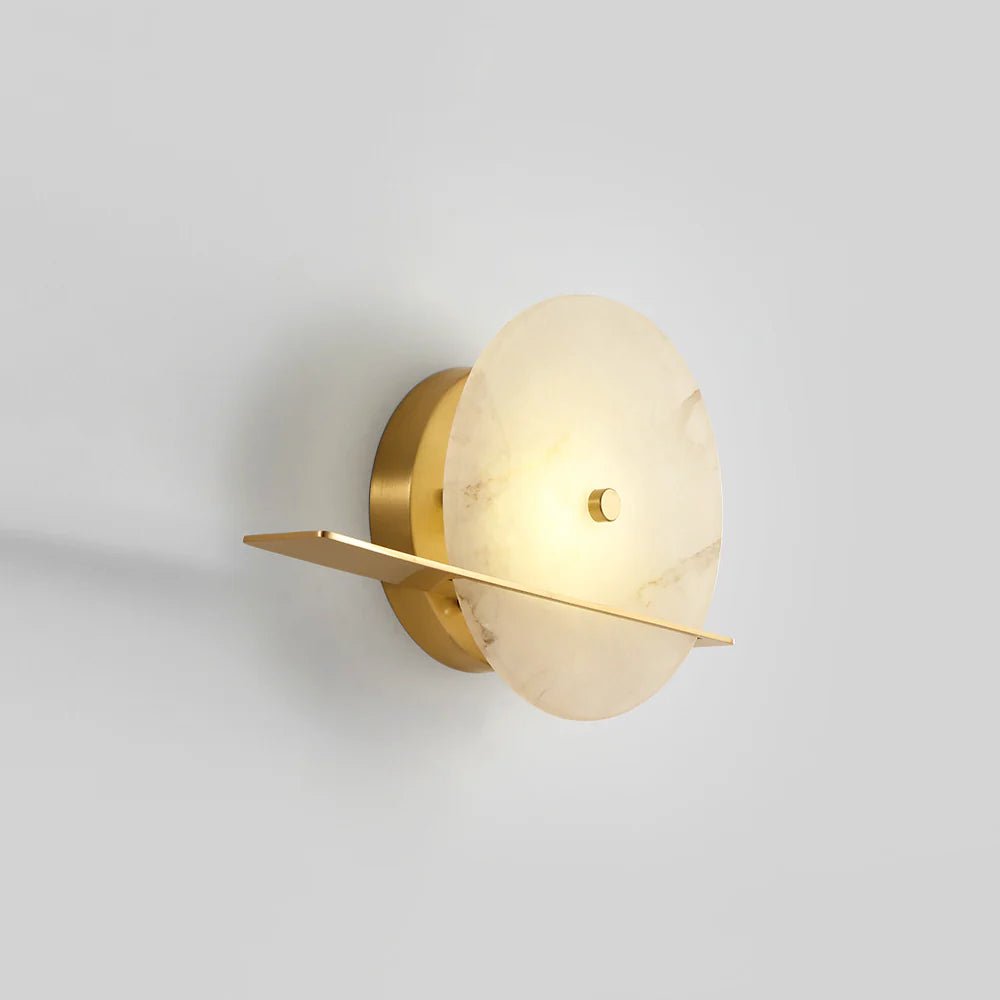 Lennar Visual_Alabaster Modern Round Wall Sconce