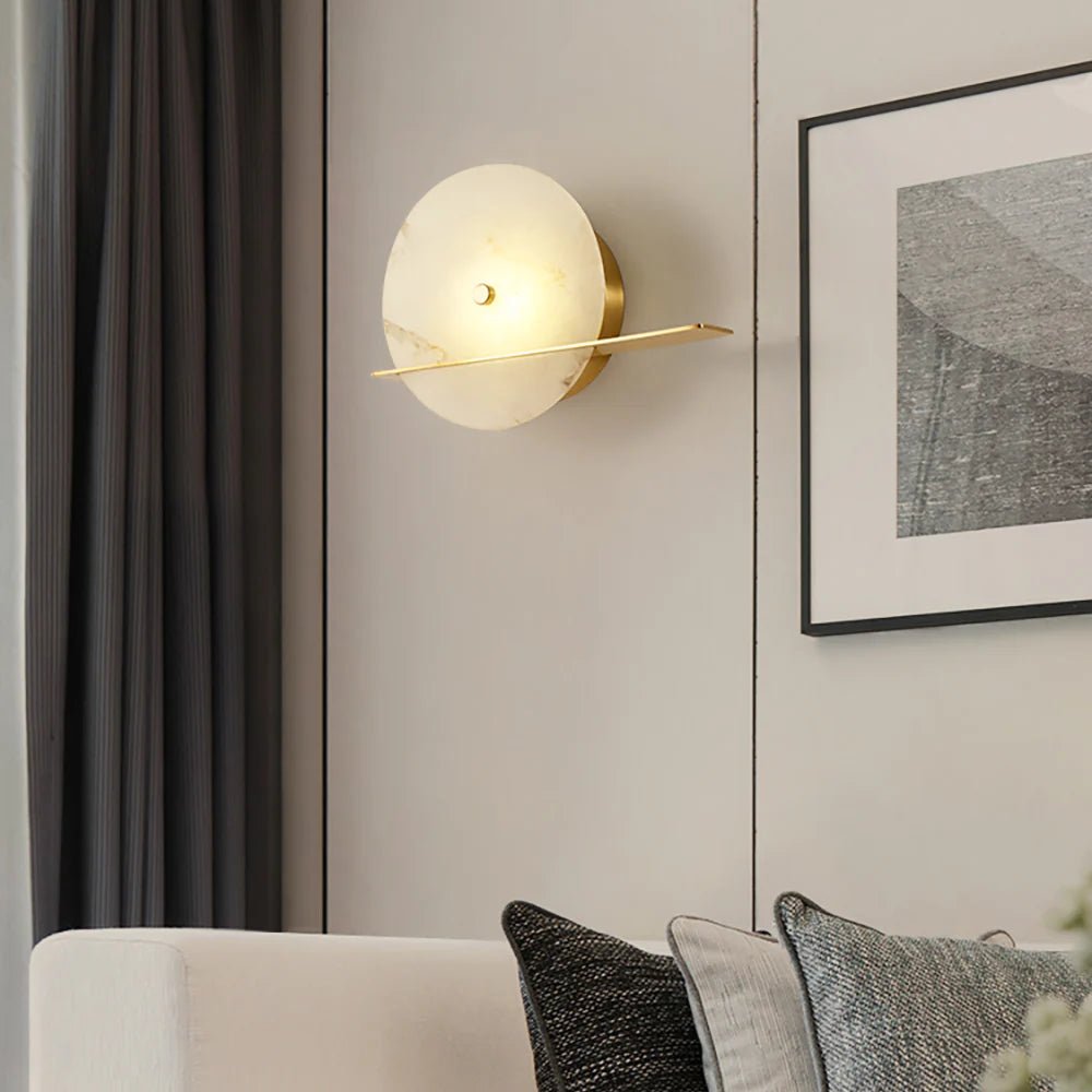 Lennar Visual_Alabaster Modern Round Wall Sconce