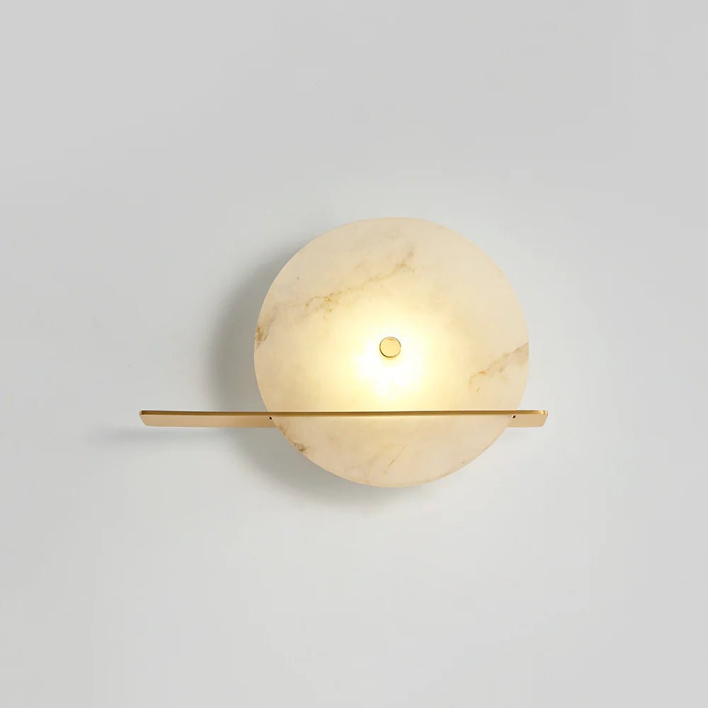 Lennar Visual_Alabaster Modern Round Wall Sconce