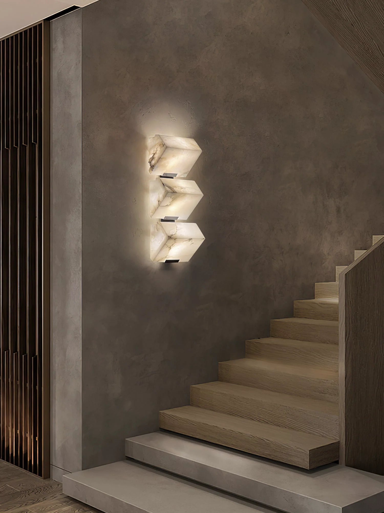 Lennar Visual_Alabaster Modern Staircase Wall Lamp