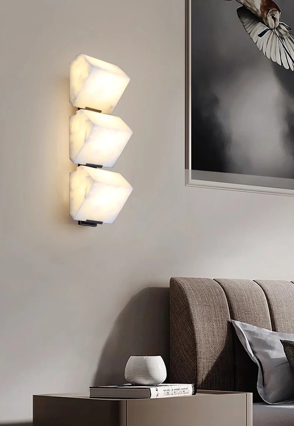 Lennar Visual_Alabaster Modern Staircase Wall Lamp