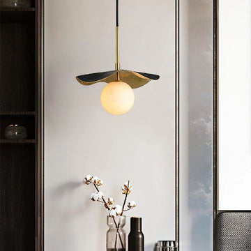 Lennar Visual_Alabaster Montera Brass Pendant Light