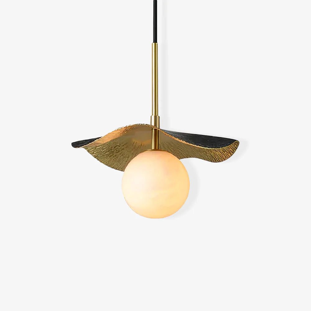 Lennar Visual_Alabaster Montera Brass Pendant Light