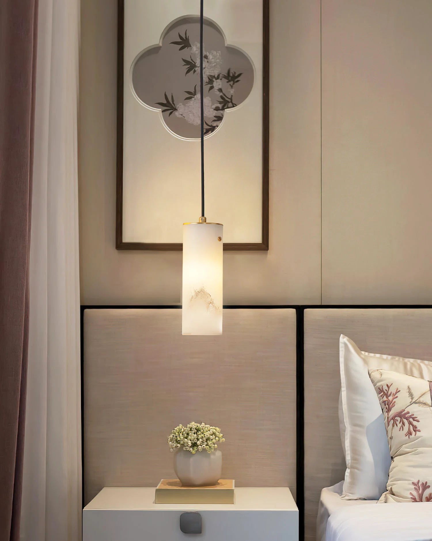 Lennar Visual_Alabaster Nula Vertical Pendant Light