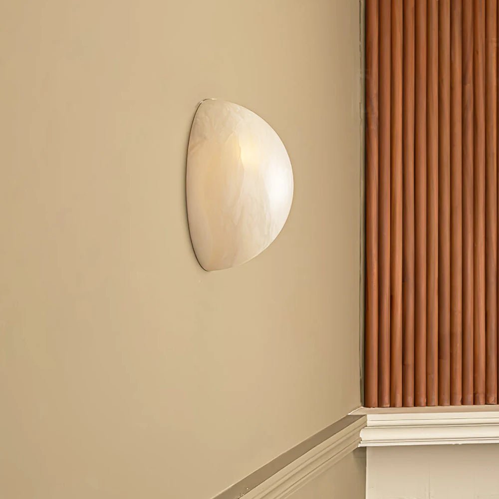 Lennar Visual_Alabaster Pebble White Wall Lamp