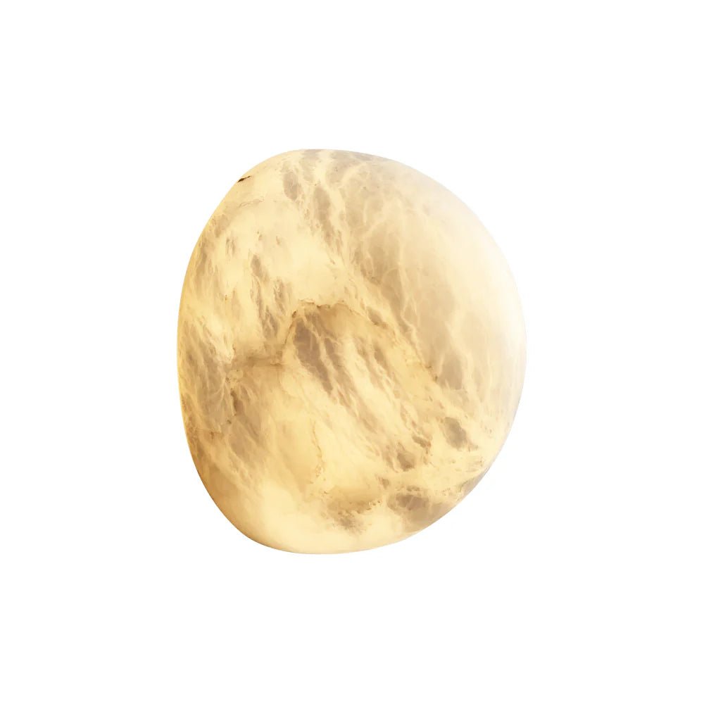 Lennar Visual_Alabaster Pebble White Wall Lamp