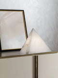 Lennar Visual_Alabaster Pyramid Table Lamp