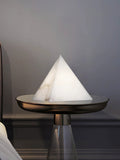 Lennar Visual_Alabaster Pyramid Table Lamp