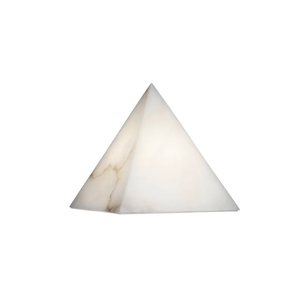 Lennar Visual_Alabaster Pyramid Table Lamp