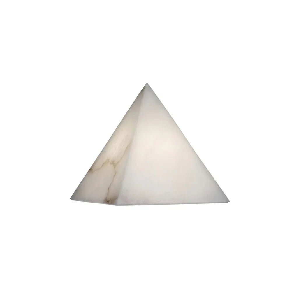 Lennar Visual_Alabaster Pyramid Table Lamp