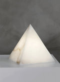 Lennar Visual_Alabaster Pyramid Table Lamp