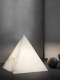 Lennar Visual_Alabaster Pyramid Table Lamp