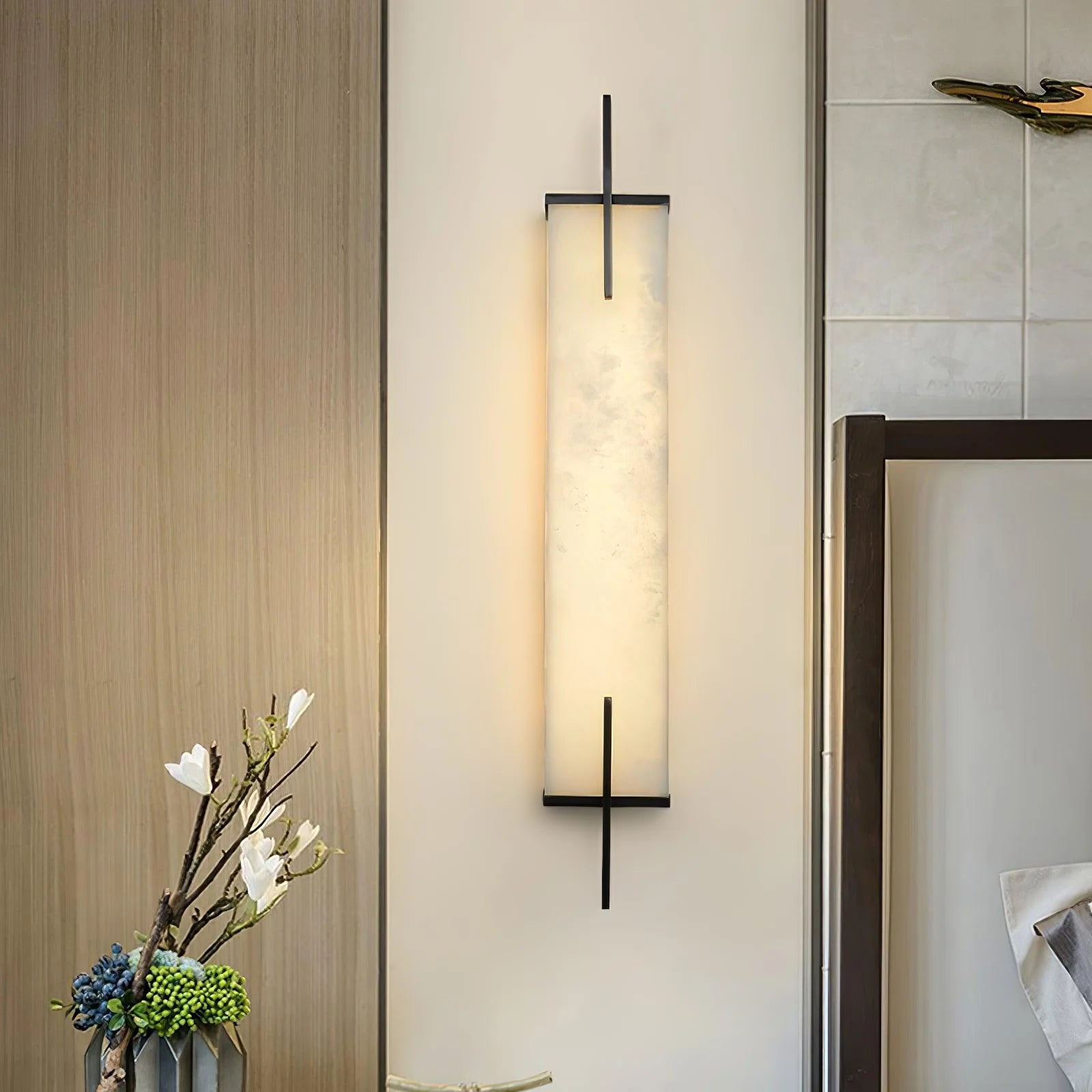 Lennar Visual_Alabaster Rectangle Calliope Wall Sconce