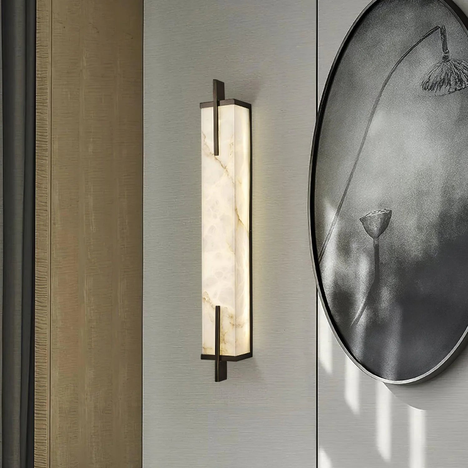 Lennar Visual_Alabaster Rectangle Calliope Wall Sconce