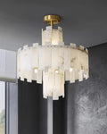 Lennar Visual_Alabaster Regina Modern Round Chandelier