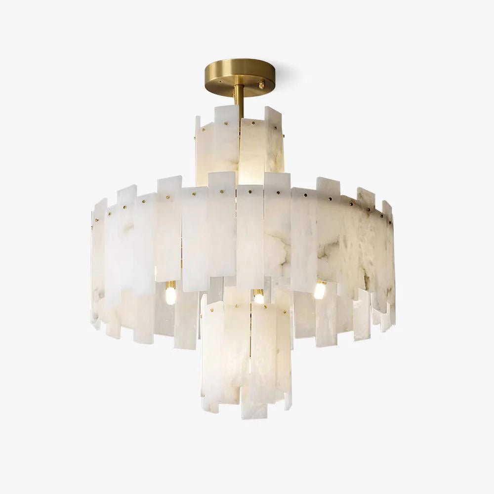 Lennar Visual_Alabaster Regina Modern Round Chandelier