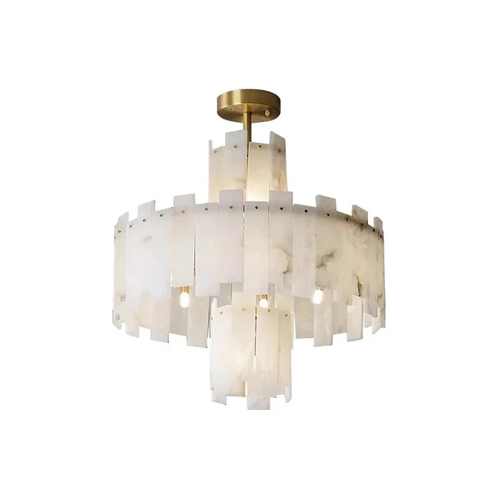 Lennar Visual_Alabaster Regina Modern Round Chandelier