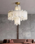 Lennar Visual_Alabaster Regina Modern Round Chandelier