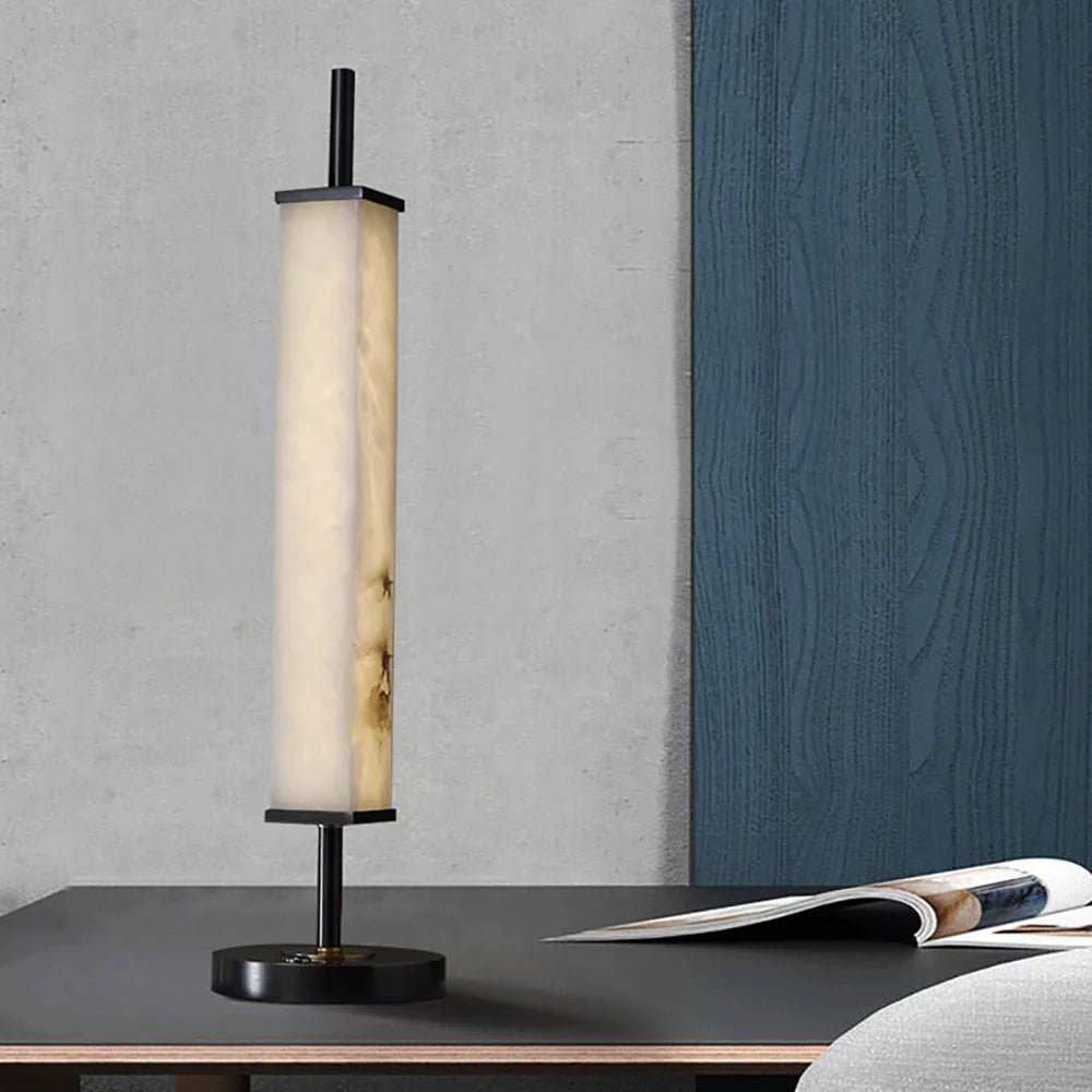 Lennar Visual_Alabaster Serano Brass Table Lamp