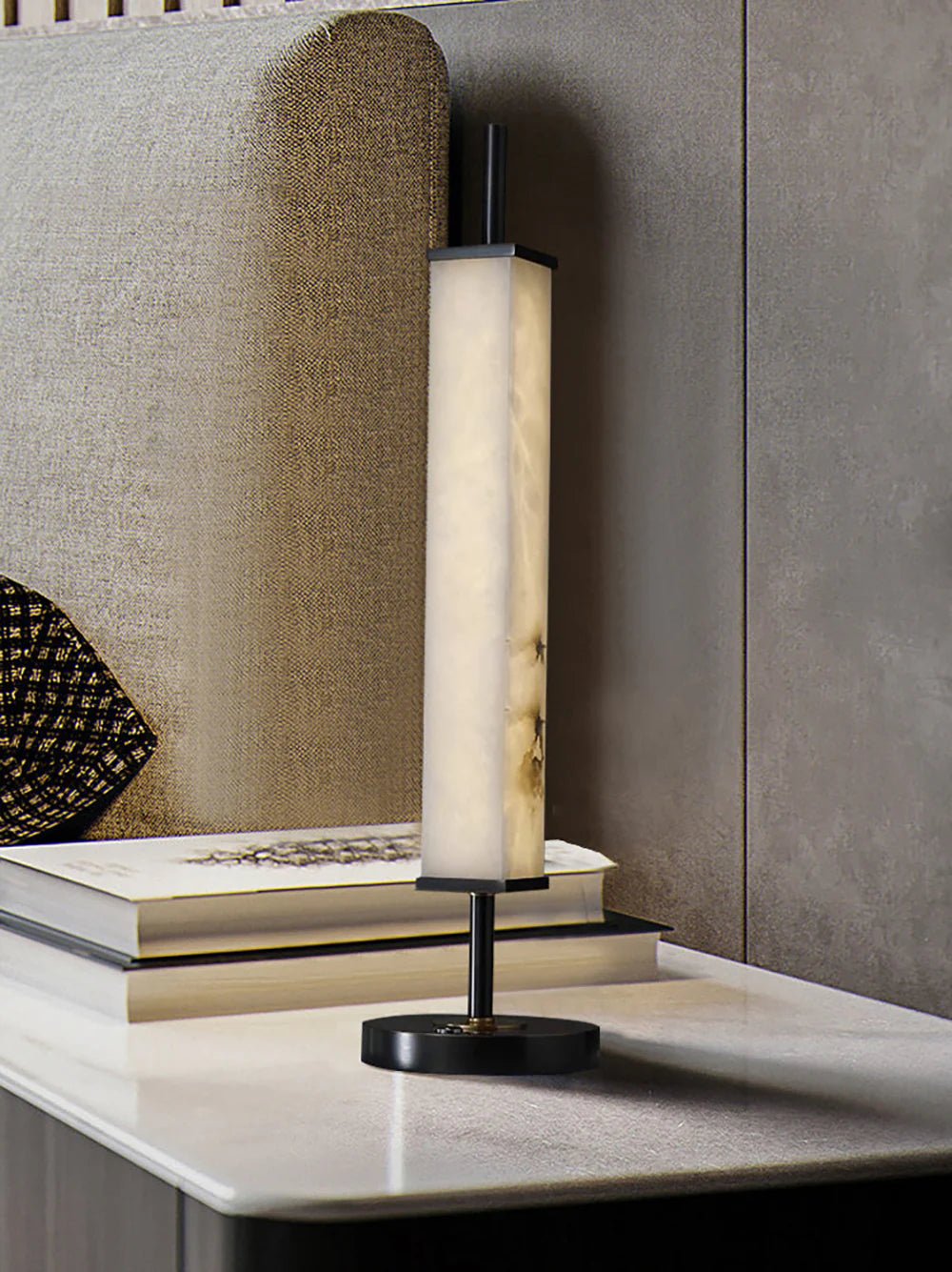 Lennar Visual_Alabaster Serano Brass Table Lamp