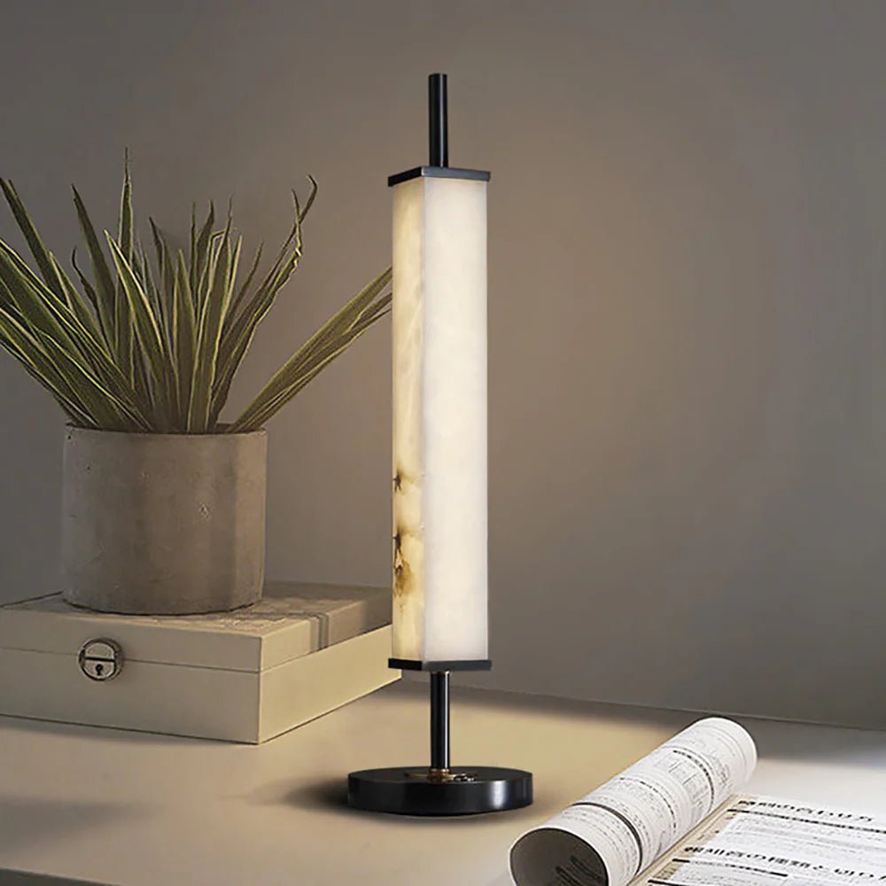 Lennar Visual_Alabaster Serano Brass Table Lamp