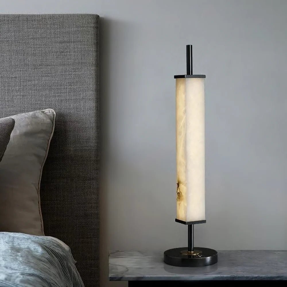 Lennar Visual_Alabaster Serano Brass Table Lamp